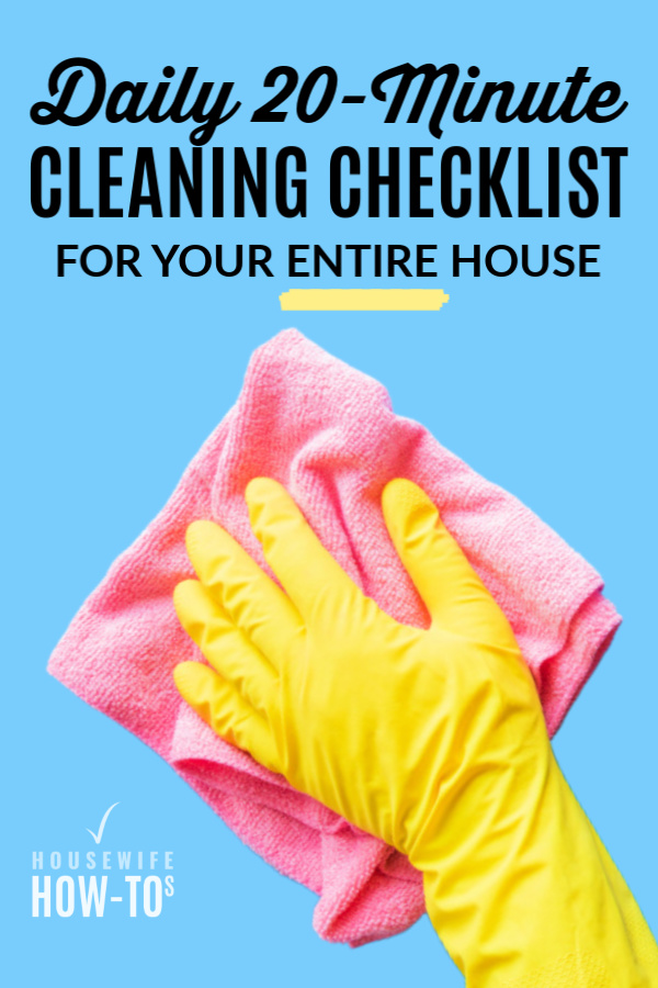 Rutina diaria de limpieza de la casa para toda la casa