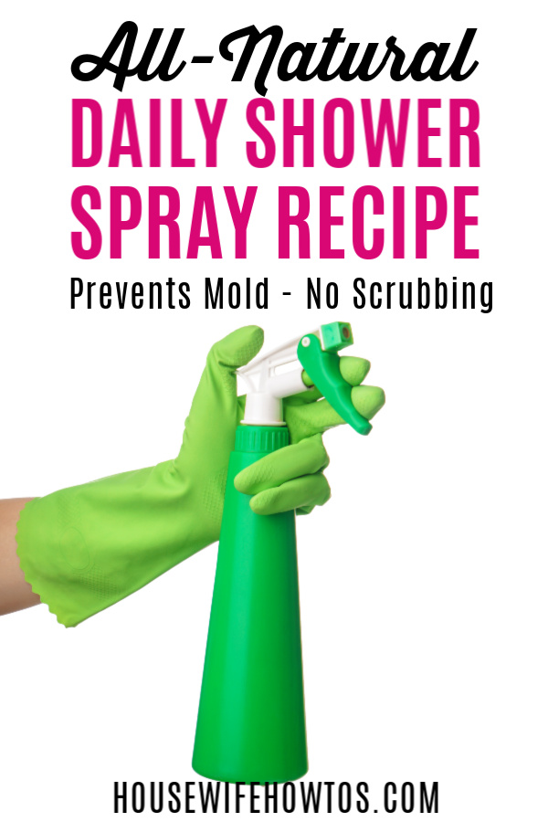 El spray de ducha diario totalmente natural previene el moho