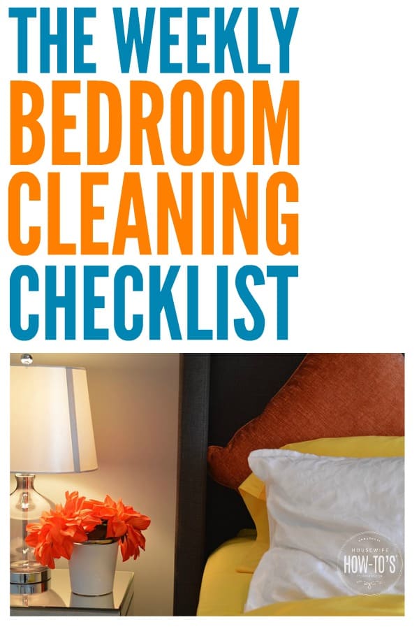 La lista de verificación semanal del dormitorio limpia todas las superficies, ¡incluso las que generalmente olvido! #limpieza del dormitorio #rutina de limpieza #lista de verificación de limpieza #consejos de limpieza # tareas domésticas #hacer del hogar # tareas domésticas